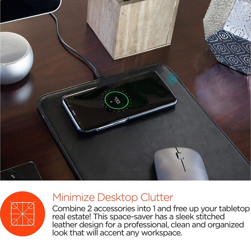 Mouse Pad with Wireless Charger