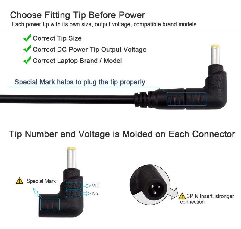 Universal 12 Pin Laptop Adapter