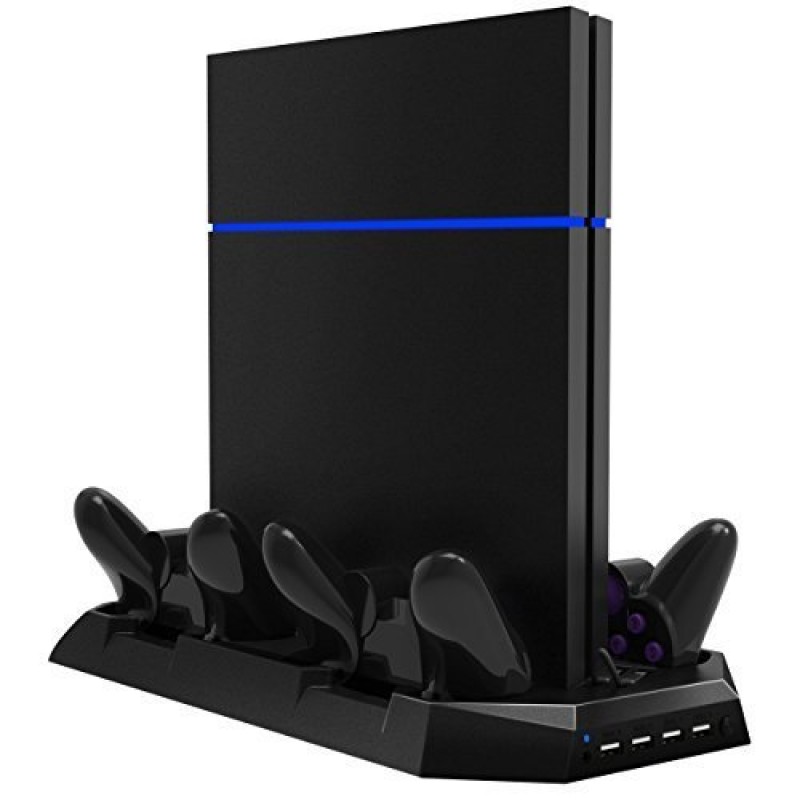 Multi Cooling Fan with USB Charging Hub for PS4 Console & Controllers